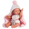 Bebita újszülött baba fürdőköpennyel 26cm-es - Llorens baba 26 cm