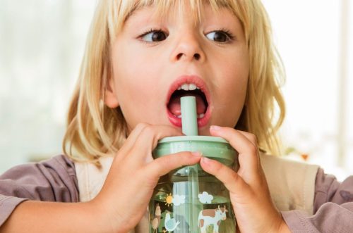 Little Dutch gyerek pohár szívószállal 250 ml - little farm