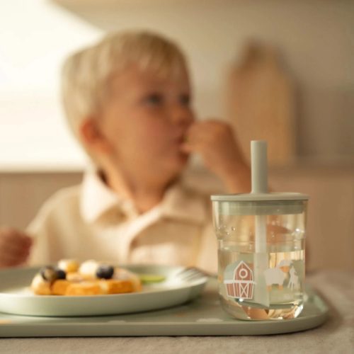 Little Dutch gyerek pohár szívószállal 250 ml - little farm