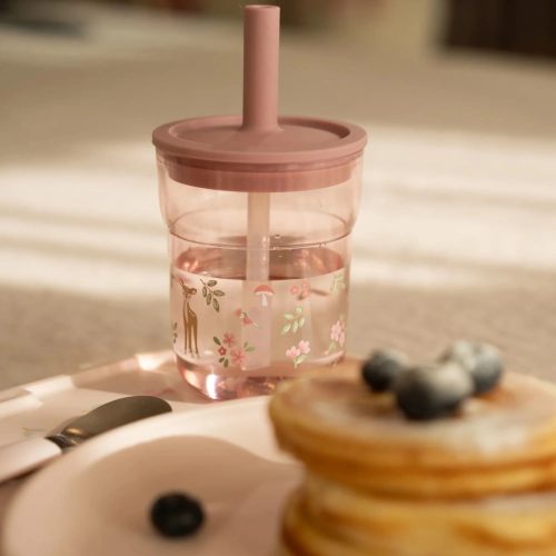 Little Dutch gyerek pohár szívószállal 250 ml - fairy garden