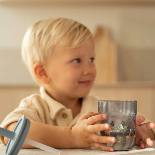 Little Dutch gyerek pohár szívószállal 250 ml  - forest friends