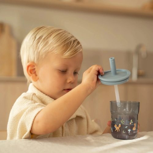 Little Dutch gyerek pohár szívószállal 250 ml  - forest friends