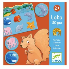   Állatos lottó társasjáték - Állatok élőhelye - Djeco Loto