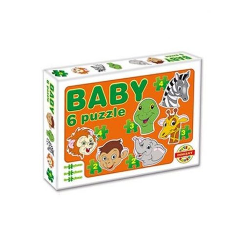 Állatok a vadonban - Baby puzzle 6-dbos - D-toys