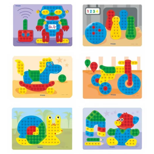 Pötyi 15 mm-es, 160 db, bőröndben, 4 alapszín, MINILAND, ML31805