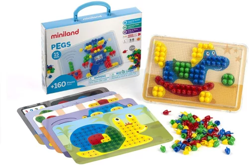 Pötyi 15 mm-es, 160 db, bőröndben, 4 alapszín, MINILAND, ML31805