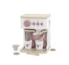 Label-Label kávéfőző szett kiegészítőkkel, rózsaszín - Fa játék szerepjáték