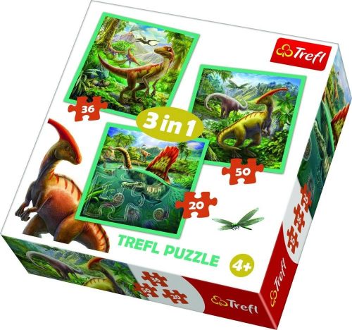 dinok-vilaga-3in1-puzzle-trefl