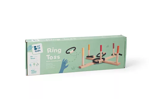 Karikadobáló játék fából - Ügyességi játék - BS Toys