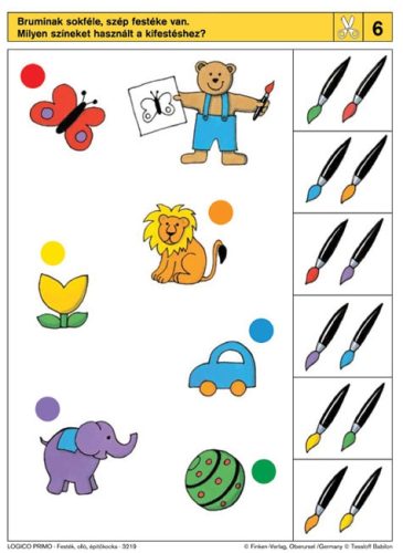 Festék, olló, építőkocka Logico Primo feladatlapok - 978-963-294-016-8