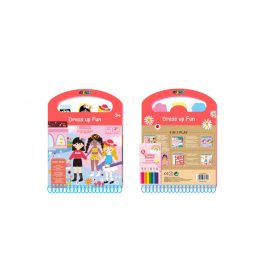   Avenir Kids- Divattervező könyv fejlesztő feladatokkal - 6 db színes ceruzával -