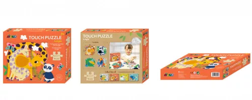 Avenir Kids- Tapintós puzzle - Dzsungel állatok