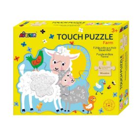 Avenir Kids- Tapintós puzzle - Házi állatok