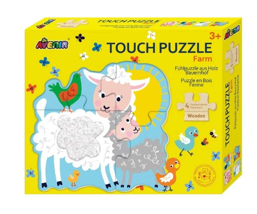 Avenir Kids- Tapintós puzzle - Házi állatok