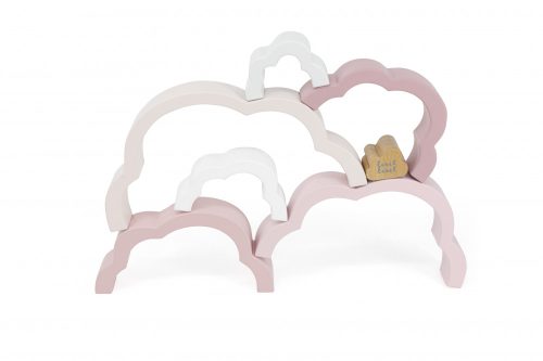 Label-Label -fa montessori szivárvány építő rózsaszín felhős