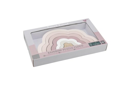 Label-Label -fa montessori szivárvány építő rózsaszín felhős