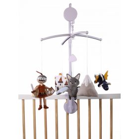   Tryco Plüss kiságyra rögzíthető zenélő körforgó lovagos