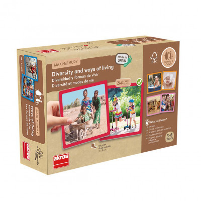 Maxi memória sokszínűség és életmód AKROS Fejlesztő Játék