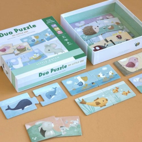 Little Dutch - Párosító puzzle - bébi állatok és szülők
