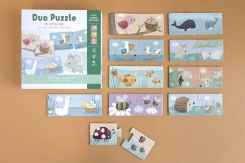 Little Dutch - Párosító puzzle - bébi állatok és szülők