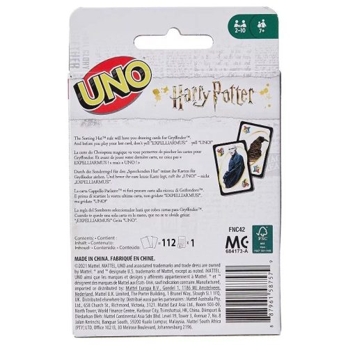 Harry Potter Uno kártya