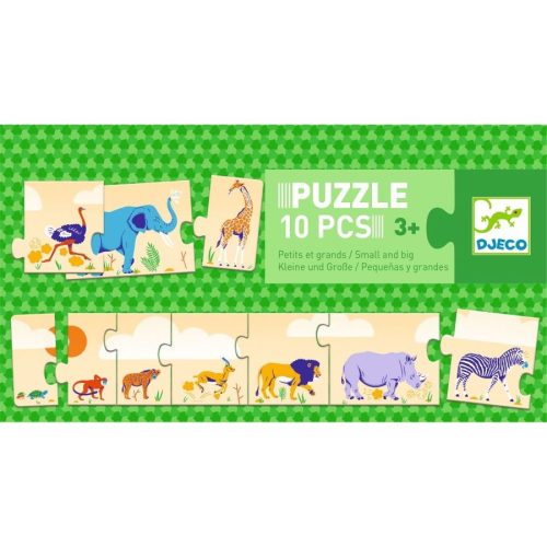 Djeco - Sorozat kirakó puzzle - Kicsi és nagy, 10 db-os