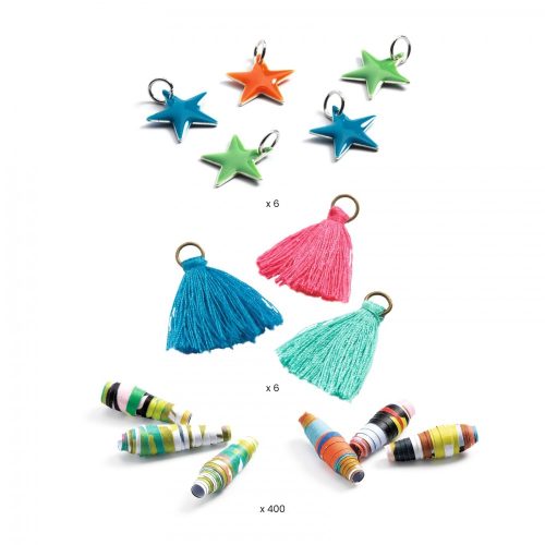 Djeco - Csináld magad - Színes papírgyöngy karkötő készítő