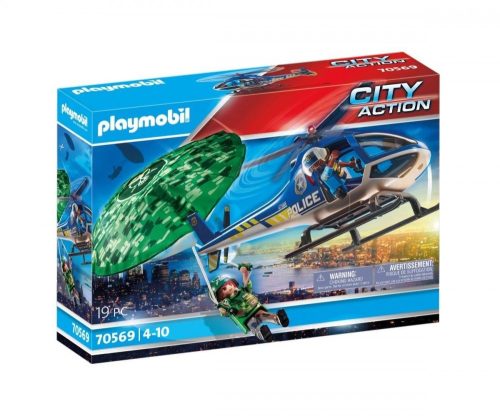 Playmobil - Rendőrségi helikopter - ejtőernyős üldözés