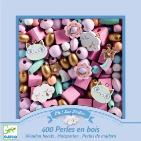   Ékszerkészítő - Fagyöngyök - Szivárvány - Wooden beads, Rainbow Djeco