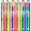 Színes ceruza készlet, háromszögletű, MAPED "Nightfall", 24 különböző szín