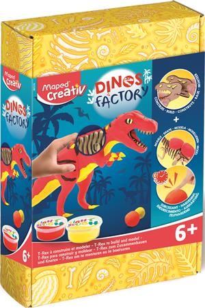 Dínó készítő modellező gyurma készlet, MAPED CREATIV "Dinos factory", T-Rex