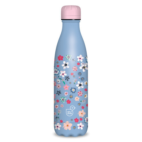 ARS UNA duplafalú fémkulacs -500 ml - Pearl Blossom blue