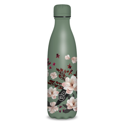 Ars Una duplafalú fémkulacs-500 ml - Flowery Pink