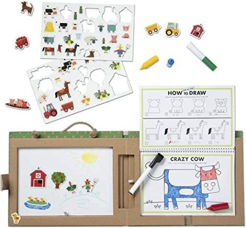 Melissa&Doug -Farmos letörölhető rajz és mágneses játékkészlet kreatív játék