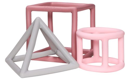 Label-Label - Szilikon geometrikus formák rágóka - Rózsaszín