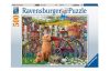 Puzzle 500 db - Kutyusok a kertben