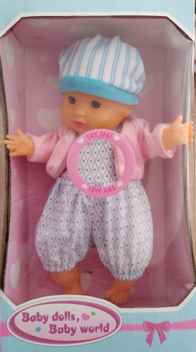 Síró, nevető játékbaba - 30 cm, többféle