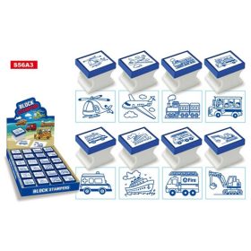 Nyomda járműves mintával, négyzet alakú