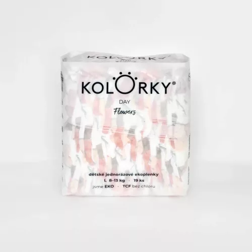 Kolorky Day öko pelenka, Virágok, XL méret (12-16 Kg) 17db
