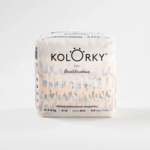 Kolorky Day öko pelenka, Eső&Szivárvány, XL méret (12-16 Kg) 17db