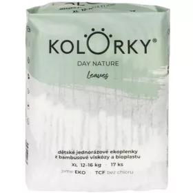   Kolorky Day Nature öko pelenka, Levelek, XL méret (12-16 Kg) 17db