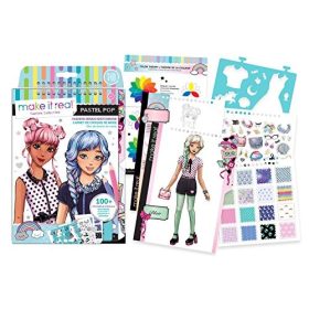 Make It Real -  Divattervező vázlatfüzet - Pasztell Pop