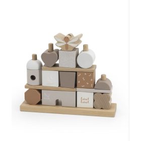   Label Label montesszori formaépítő rudas fa építőjáték  - Nugát