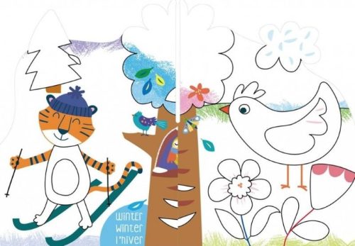 Avenir Kids- Kreatív színező készlet méhviasz krétával, 4 évszak