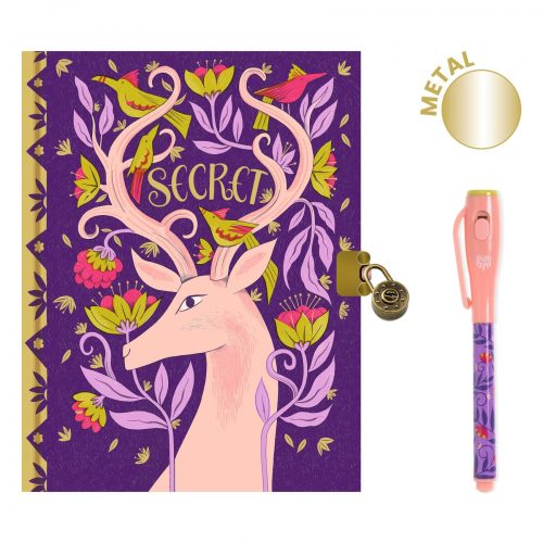 Titkos napló varázstollal Djeco -  Melissa Secret Notebook - magic marker