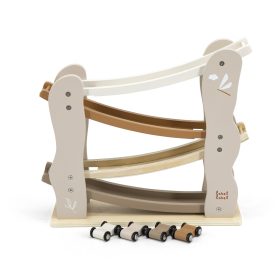   Label-Label fából készült versenypálya nugát színben - Fajáték