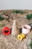 Quut - Alto homokvár építő szett - Rózsaszín+Piros+Sárga