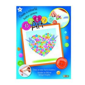 Mammut kreatív képkészítő gombokkal - szívecskés