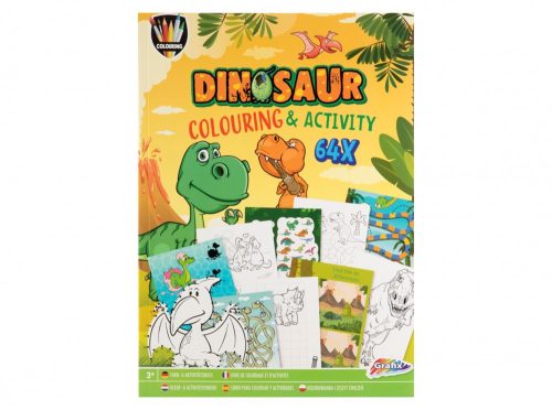 Grafix - Dinoszauruszok színező könyv foglalkoztató feladatokkal - 64 oldalas