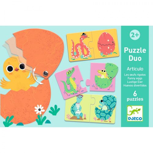 Djeco - Párosító puzzle - Kié a tojás, 12 db-os